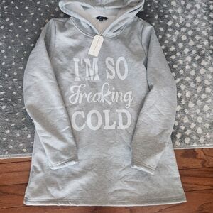 Gray Hoodie with Fun Text